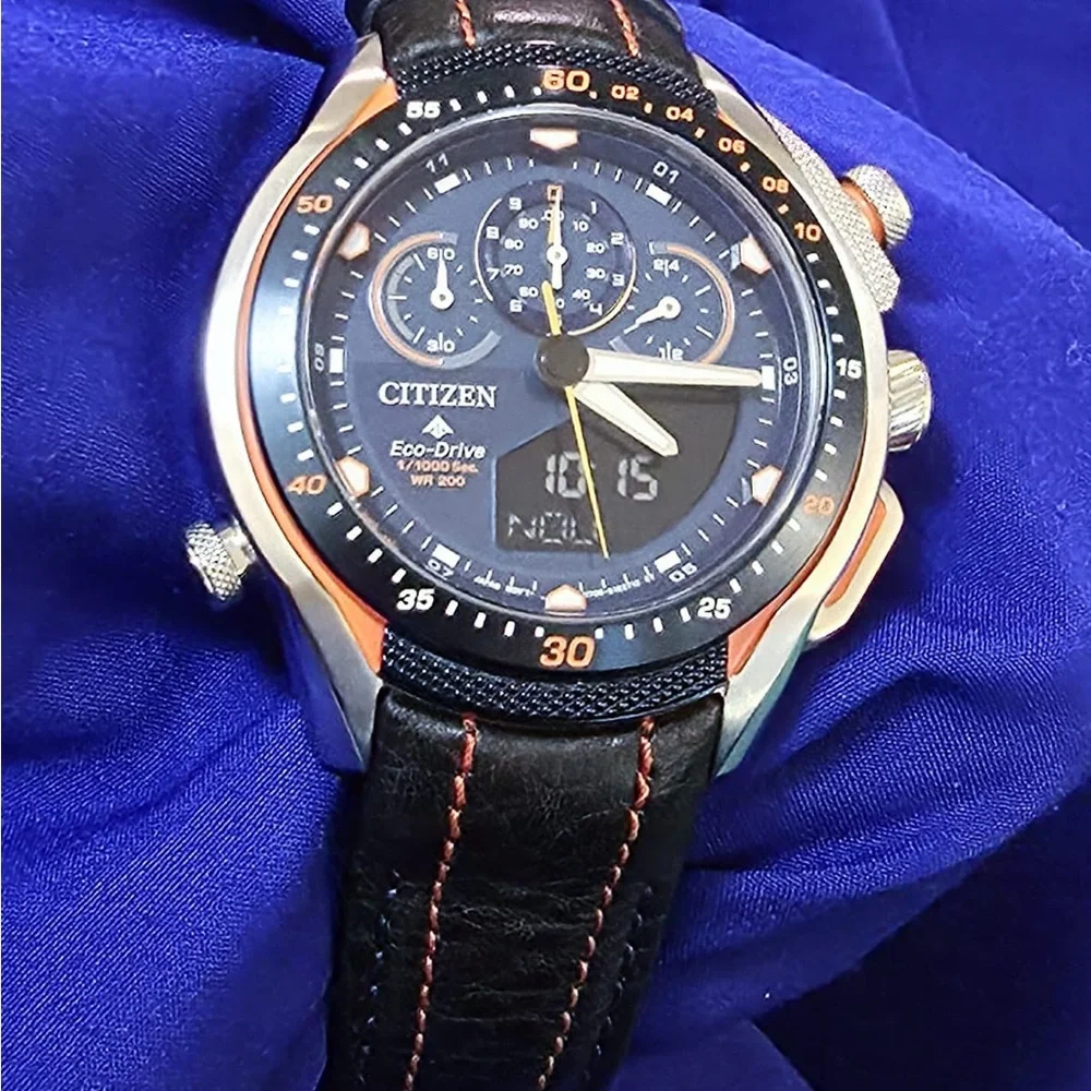 CITIZEN PROMASTER JW0149-10L LIMITED EDITION ECO-DRIVE Orange Accent MENS WATCH
